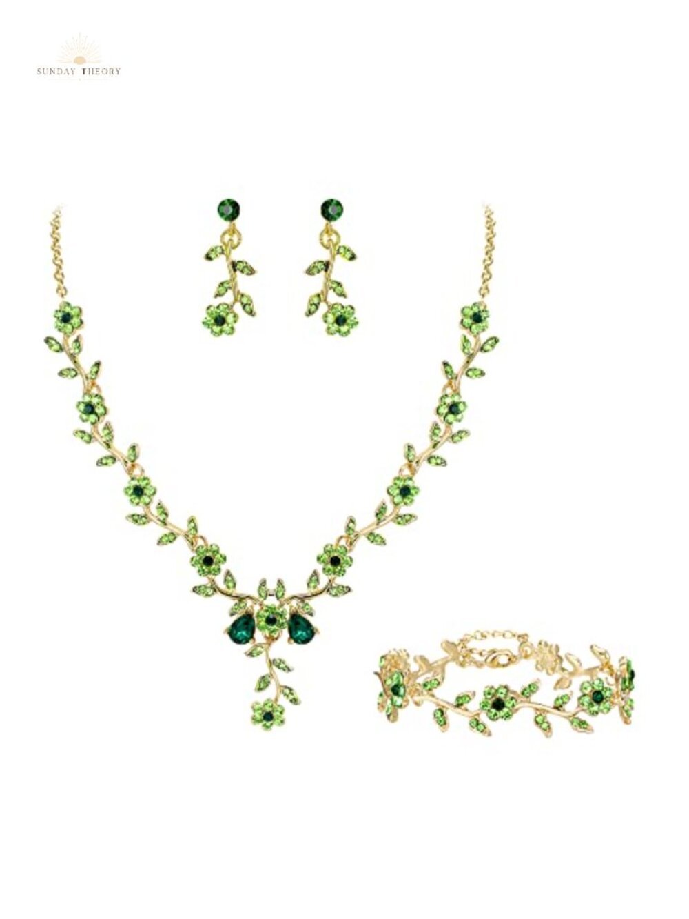 Crystal Wedding Jewelry Set for Bride Prom Bridal Accessories